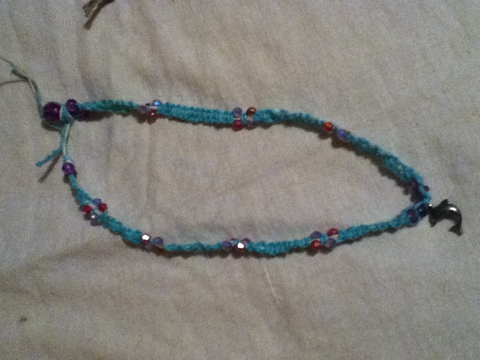 Hemp Dolphin Charm Necklace
